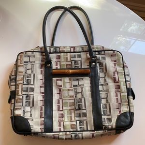 MARIO HERNANDEZ Laptop bag Canvas w/ Leather trims